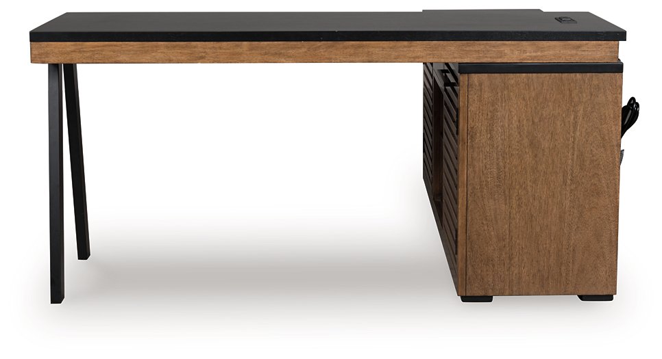 Kallari Credenza with Desk Return - Vida Furniture (Laredo,TX)