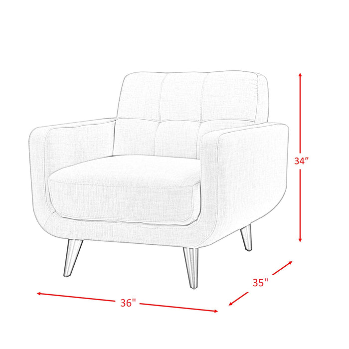 Hadley Sofa & Chair Set in Charcoal - Vida Furniture (Laredo,TX)