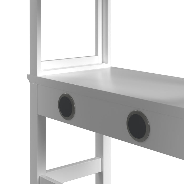 Hampton Kids Loft with Ladder and Desk with Speaker Bedroom Set - Vida Furniture (Laredo,TX)