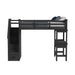 Hampton Kids Loft with Staircase and Desk with Speaker - Vida Furniture (Laredo,TX)