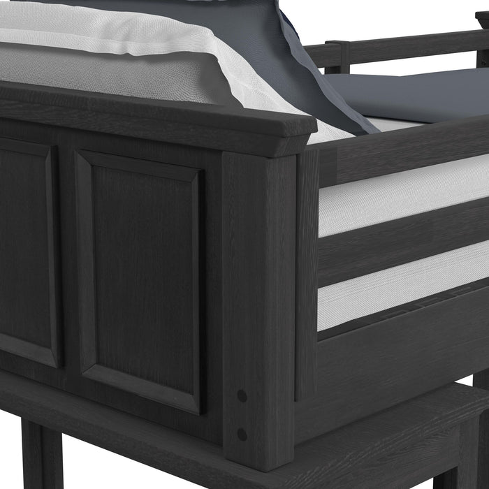 Hampton Kids Loft with Staircase and Desk with Speaker Bedroom Set - Vida Furniture (Laredo,TX)