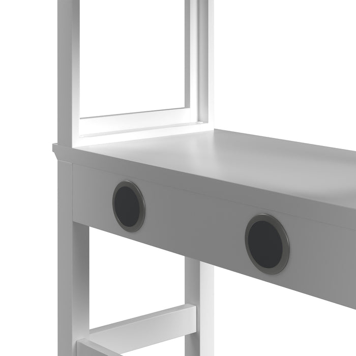 Hampton Kids Loft with Staircase and Desk with Speaker - Vida Furniture (Laredo,TX)