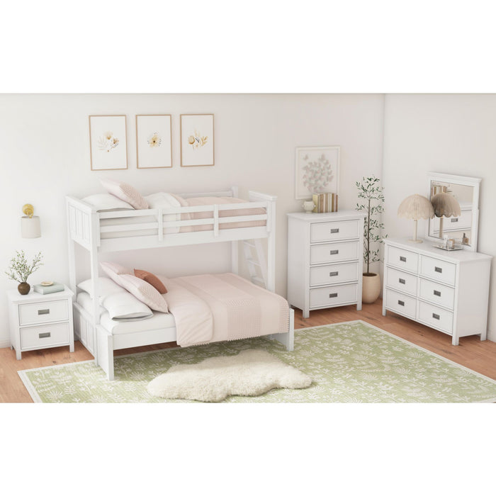 Hampton Kids Over Bunk with Ladder - Vida Furniture (Laredo,TX)