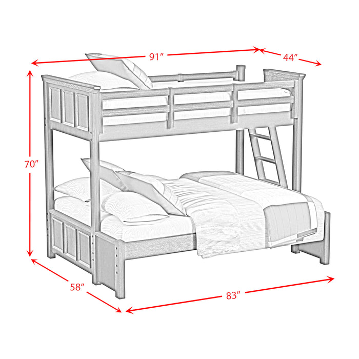 Hampton Kids Over Bunk with Ladder - Vida Furniture (Laredo,TX)