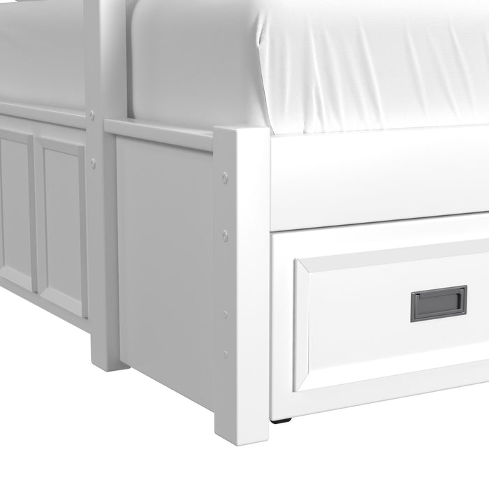 Hampton Kids Over Bunk with Ladder and Trundle Bedroom Set - Vida Furniture (Laredo,TX)