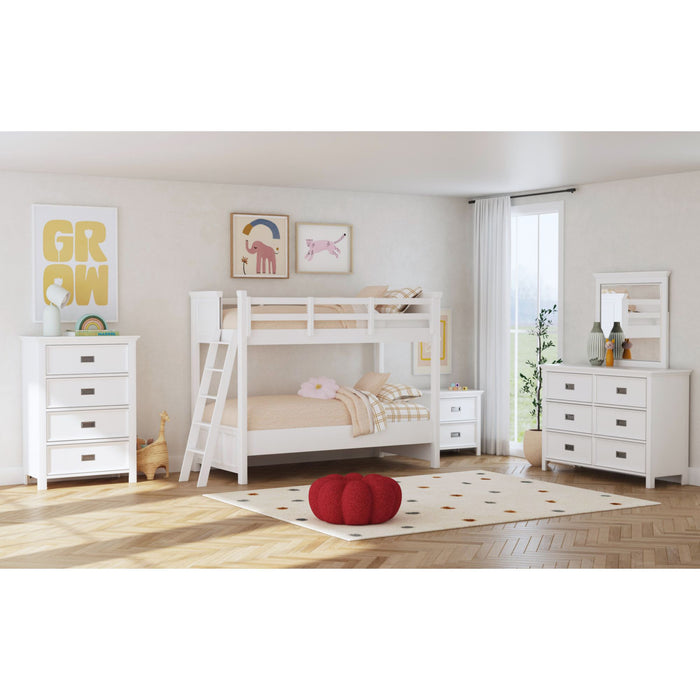 Hampton Kids Over Bunk with Ladder - Vida Furniture (Laredo,TX)
