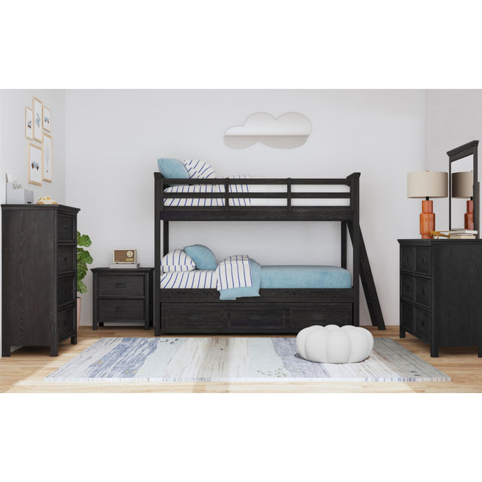 Hampton Kids Over Bunk with Ladder and Trundle Bedroom Set - Vida Furniture (Laredo,TX)