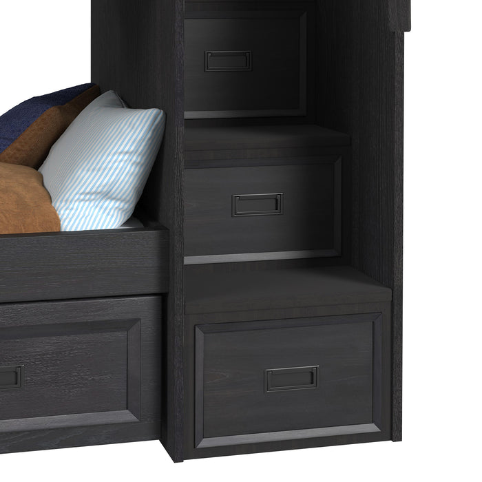 Hampton Kids Over Bunk with Staircase and Trundle Bedroom Set - Vida Furniture (Laredo,TX)