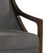 Hopkins Chair w/Brown Arm Columbia Charcoal (ISTA 3) - Vida Furniture (Laredo,TX)