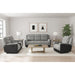 Hornet Motion Loveseat with Console in Rancho Grey - Vida Furniture (Laredo,TX)