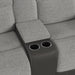 Hornet Motion Loveseat with Console in Rancho Grey - Vida Furniture (Laredo,TX)