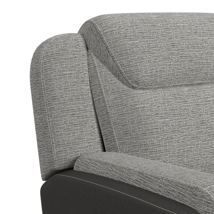 Hornet Motion Loveseat with Console in Rancho Grey - Vida Furniture (Laredo,TX)