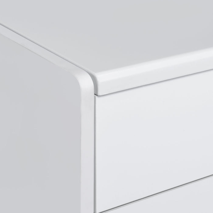 Irvine Mini Dressing Table with Stool, LED and USB in Glossy White
