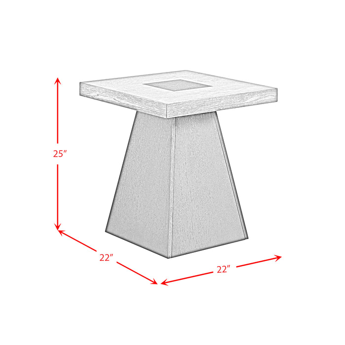 Jemma End Table in Grey and Dark Espresso - Vida Furniture (Laredo,TX)