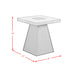 Jemma End Table in Grey and Dark Espresso - Vida Furniture (Laredo,TX)