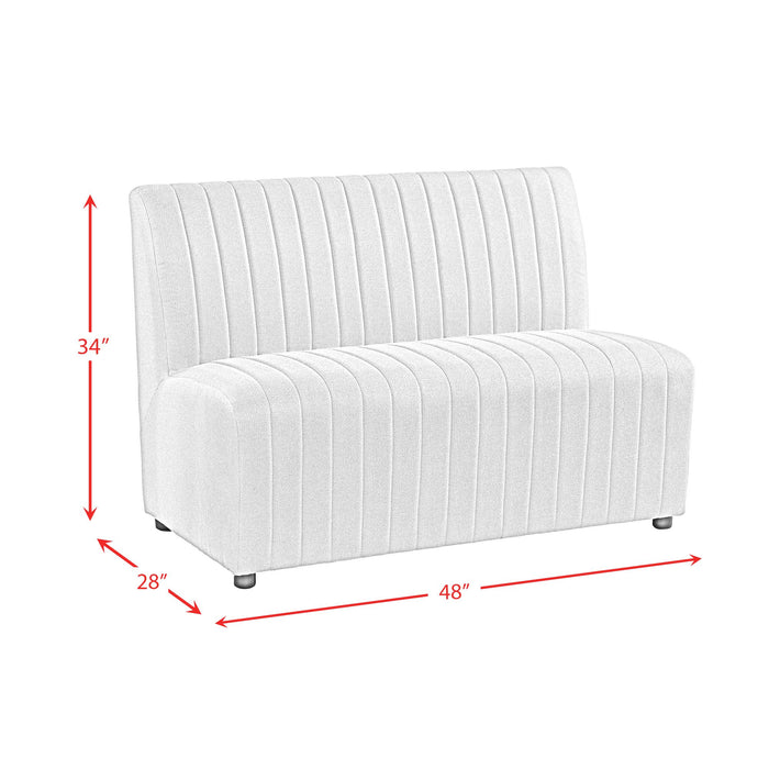 Jemma Upholstered Bench in Beige Linen - Vida Furniture (Laredo,TX)