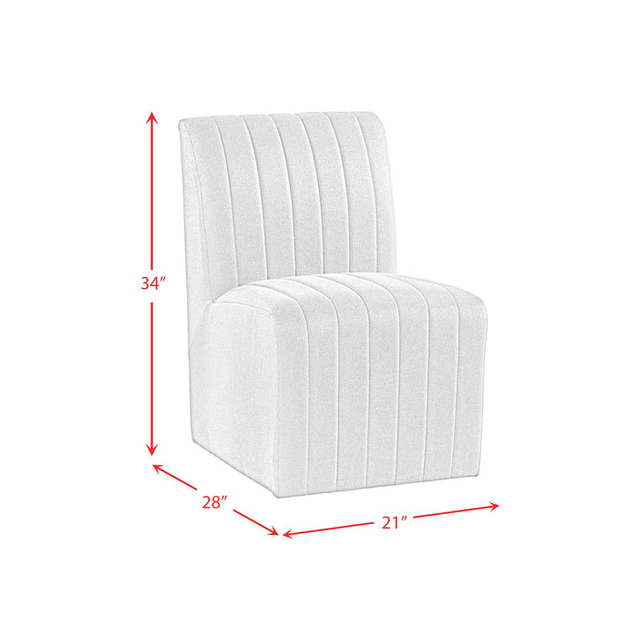 Jemma Upholstered Side Chair in Beige Linen (2 Per Carton) - Vida Furniture (Laredo,TX)