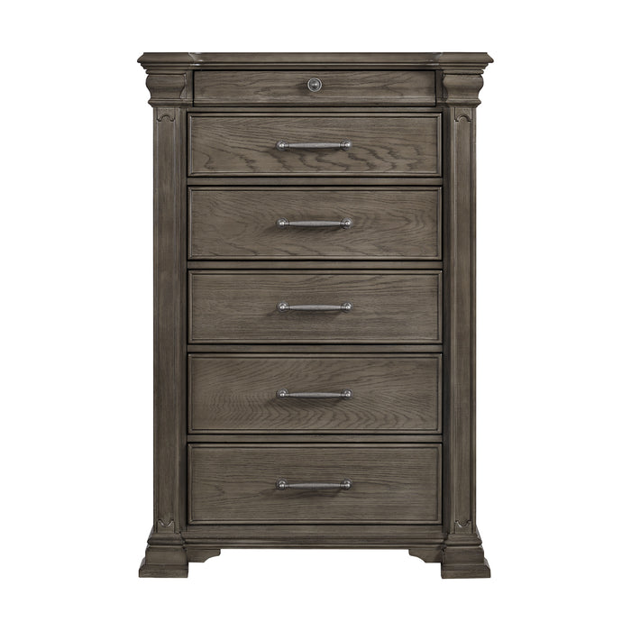 Kings Court 6-Drawer Chest in Grey - Vida Furniture (Laredo,TX)