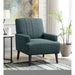 Kiwi Chair with Channel Back in Palmer Teal - Vida Furniture (Laredo,TX)