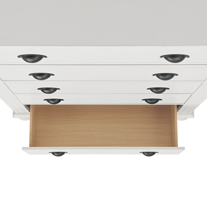 Kona 5-Drawer Chest in White - Vida Furniture (Laredo,TX)
