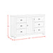 Kona 6-Drawer Dresser in White - Vida Furniture (Laredo,TX)