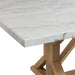 Lakeview Rectangular Standard Height Dining Table in White Marble - Vida Furniture (Laredo,TX)