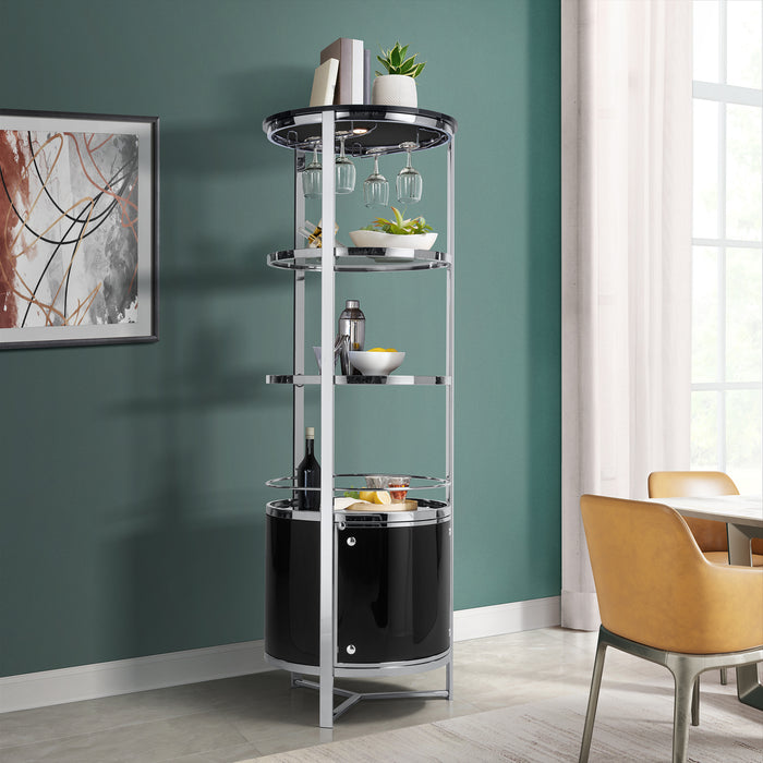 Lalia Wine Rack with LED - Vida Furniture (Laredo,TX)