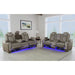 Lantana Power Motion Sofa with Power Headrest, Led, DDT, reading light and PWS in Rocky Grey/Brown - Vida Furniture (Laredo,TX)