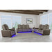 Lantana 3PC Living Room Set in Rocky Grey/Brown-Sofa, Loveseat & Recliner - Vida Furniture (Laredo,TX)