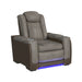 Lantana Power Motion Recliner with Power Headrest, Led ,wireless charger and cup holder in Rocky Grey/Brown - Vida Furniture (Laredo,TX)
