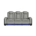 Lantana Power Motion Sofa with Power Headrest, Led, DDT, reading light and PWS in Rocky Cement/Charcoal - Vida Furniture (Laredo,TX)