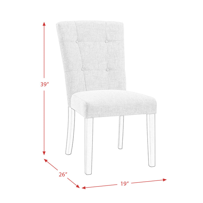 Lexi Tufted Fabric Side Chair in Beige (2 Per Pack) - Vida Furniture (Laredo,TX)