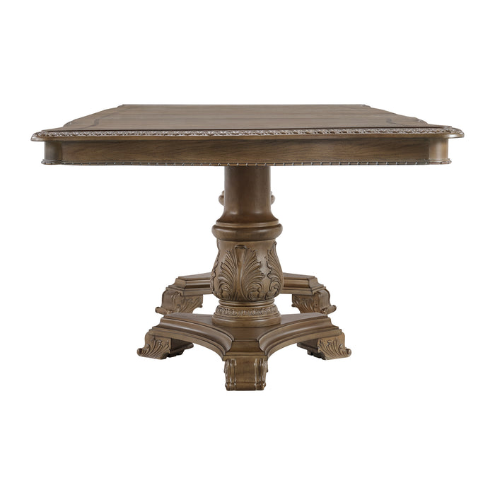 Madison Park Rectangular Dining Table with 2 18" Leaves in Walnut - Vida Furniture (Laredo,TX)