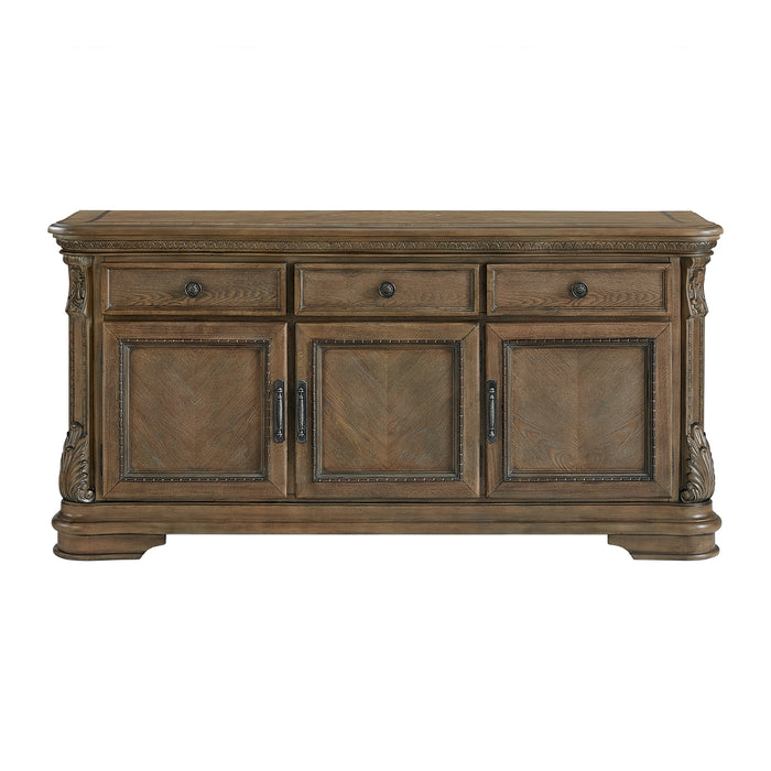 Madison Park Server in Walnut - Vida Furniture (Laredo,TX)
