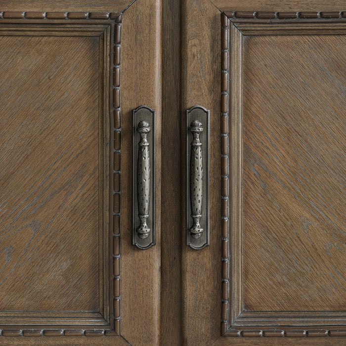 Madison Park Server and Hutch with LED in Walnut - Vida Furniture (Laredo,TX)