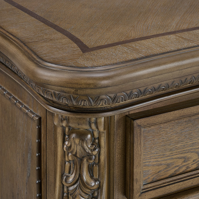 Madison Park Server in Walnut - Vida Furniture (Laredo,TX)