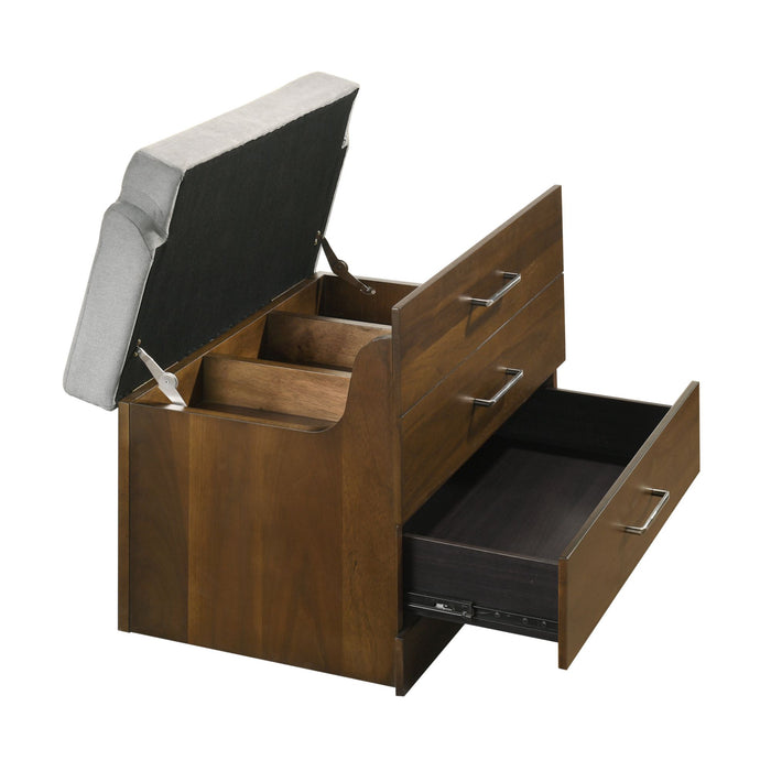 Malibu Dressing Table in Walnut - Vida Furniture (Laredo,TX)