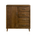 Malibu 4-Drawer Chest in Walnut - Vida Furniture (Laredo,TX)