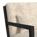 Marina Chair with kidney pillow in Langley Cream and Brushed Espresso Finish - Vida Furniture (Laredo,TX)