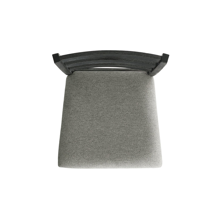 Martin Counter Side Chair with Grey Fabric - Black Finish (2 Per Carton) - Vida Furniture (Laredo,TX)