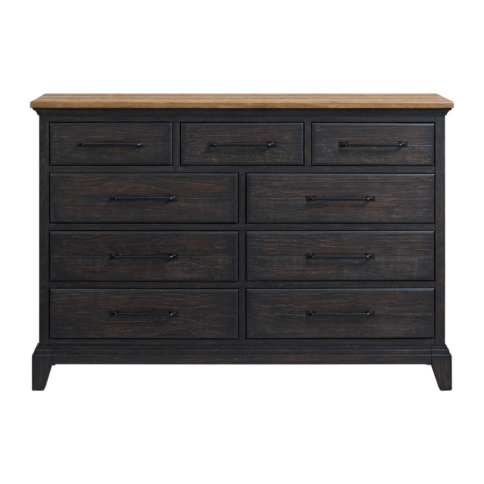 Montrose Dresser in Espresso & Brown - Vida Furniture (Laredo,TX)