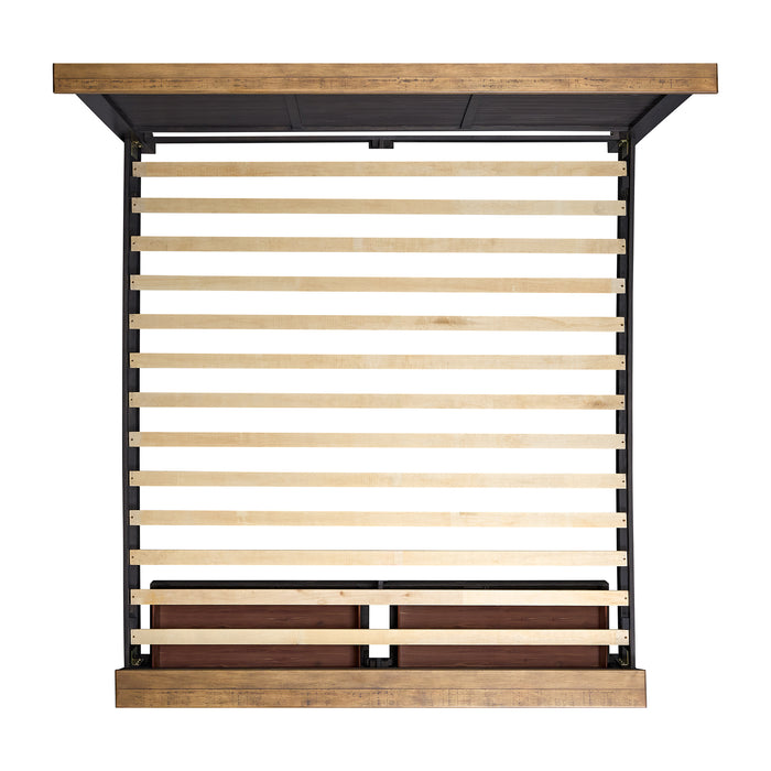 Montrose Storage Bedroom Set in Espresso & Brown - Vida Furniture (Laredo,TX)