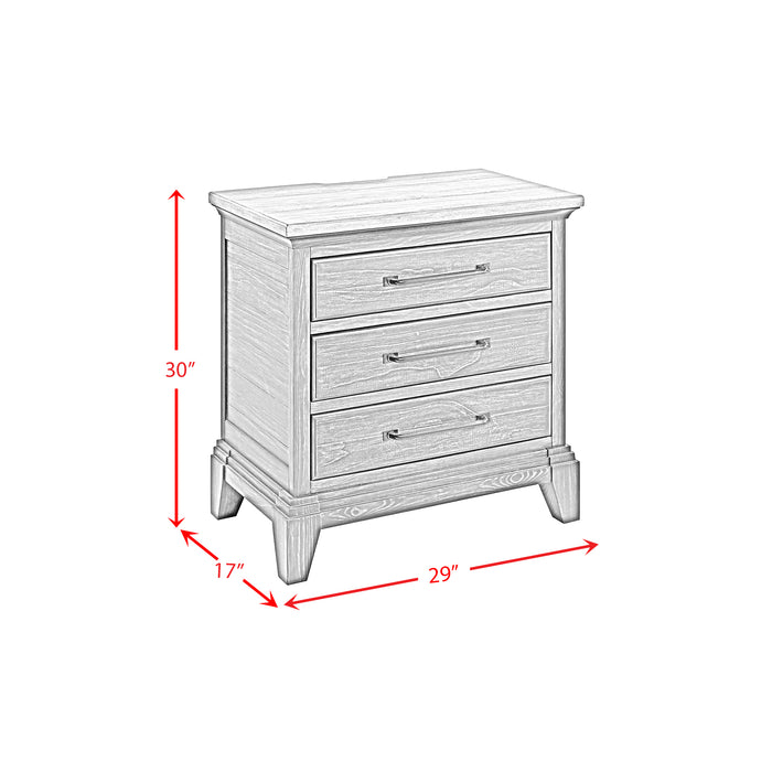 Montrose Nightstand with Charger & Sensor Light in Espresso & Brown - Vida Furniture (Laredo,TX)