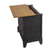 Montrose Nightstand with Charger & Sensor Light in Espresso & Brown - Vida Furniture (Laredo,TX)