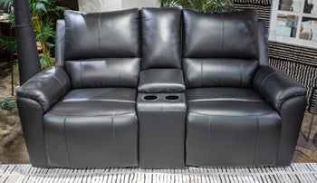 Glossmore Reclining Loveseat with Console - Vida Furniture (Laredo,TX)