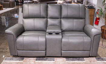 Bleckley Power Reclining Loveseat with Console - Vida Furniture (Laredo,TX)