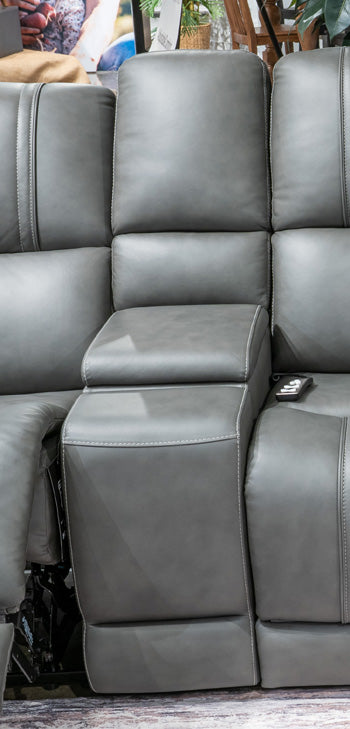 5Z - Pittson Power Reclining Sectional Loveseat with Console - Vida Furniture (Laredo,TX)