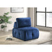 Nahla Modular Chair in Marine Dark Blue - Vida Furniture (Laredo,TX)