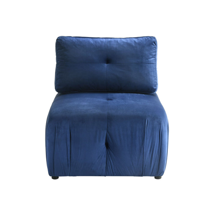 Nahla Modular Chair in Marine Dark Blue - Vida Furniture (Laredo,TX)