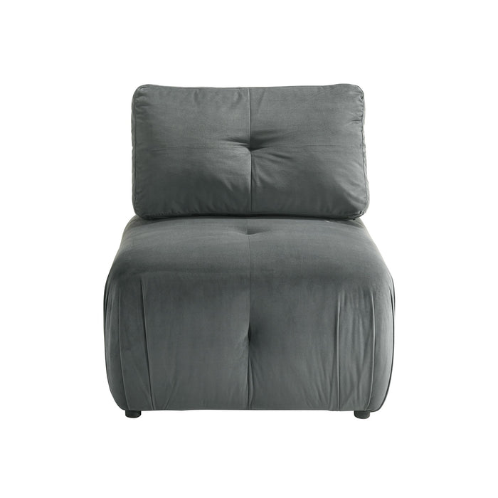 Nahla Modular Chair in Marine Light Grey - Vida Furniture (Laredo,TX)